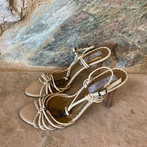 Zipatto genuine leather tan and gold